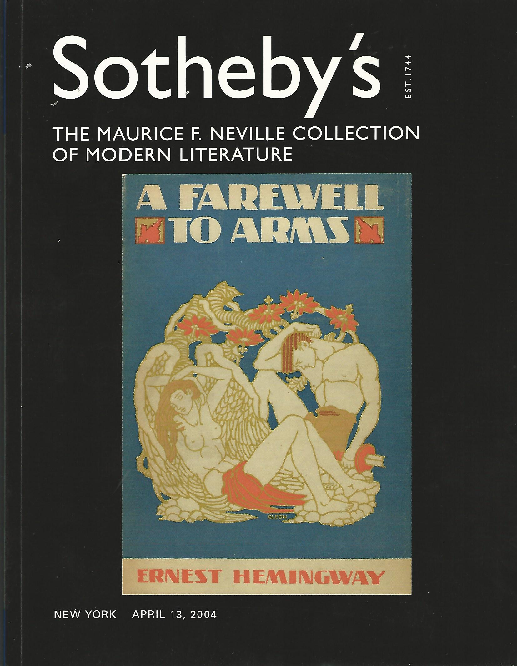 Sotheby's: The Maurice F. Neville Collection of Modern Literature.